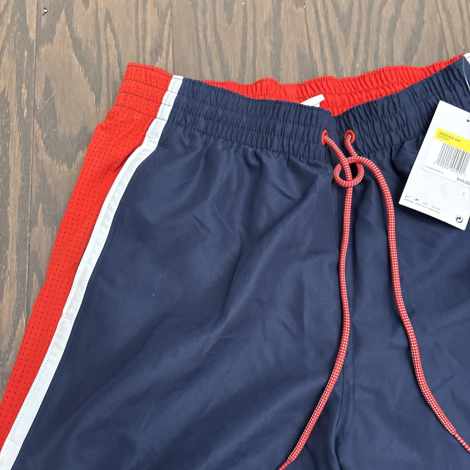 Nike Mens Core Contend 8” Volley Swim Trunks NESSC602 Red Navy Summer Small $48