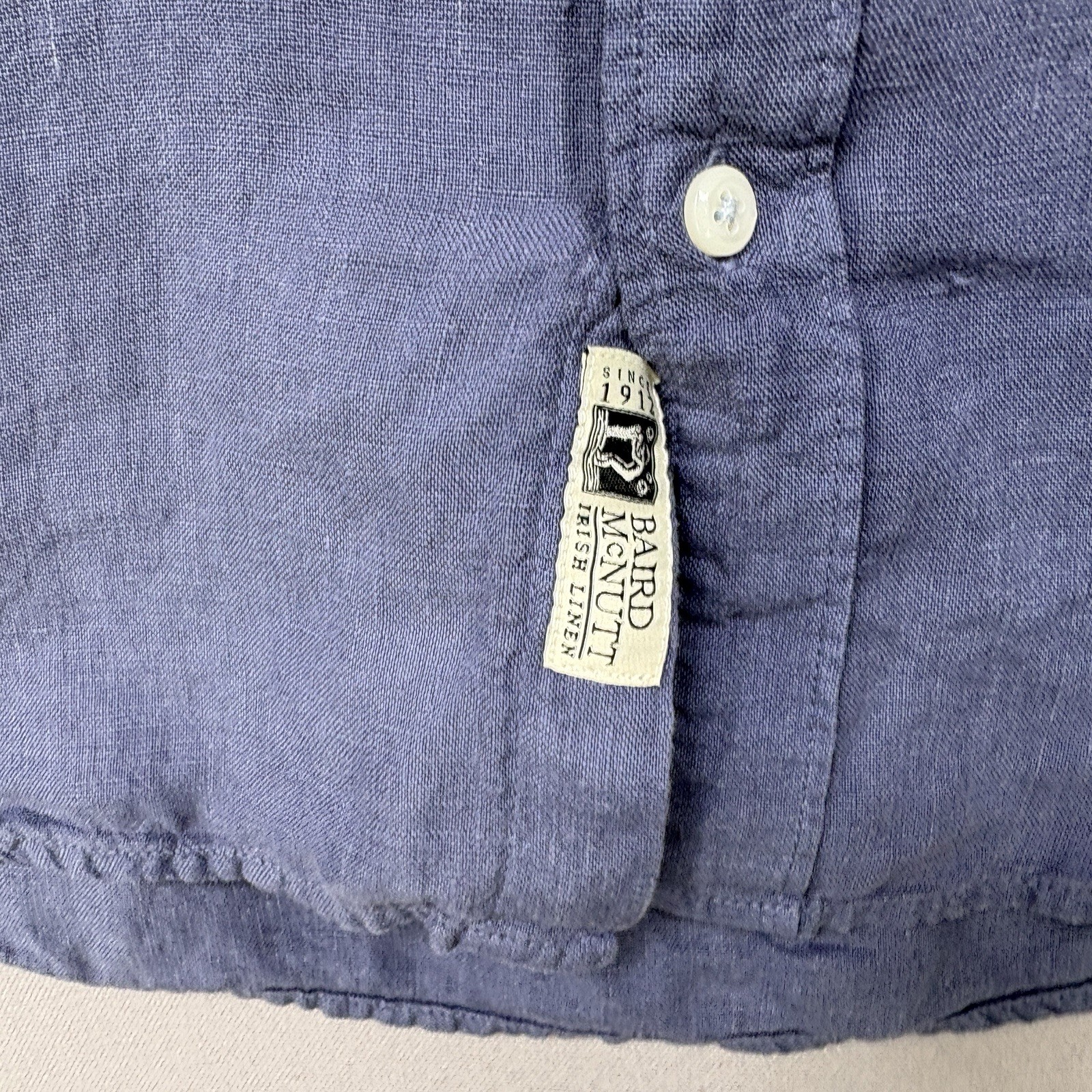 J.Crew Baird McNutt Irish Linen Long Sleeve Shirt Classic M Tall Button Front