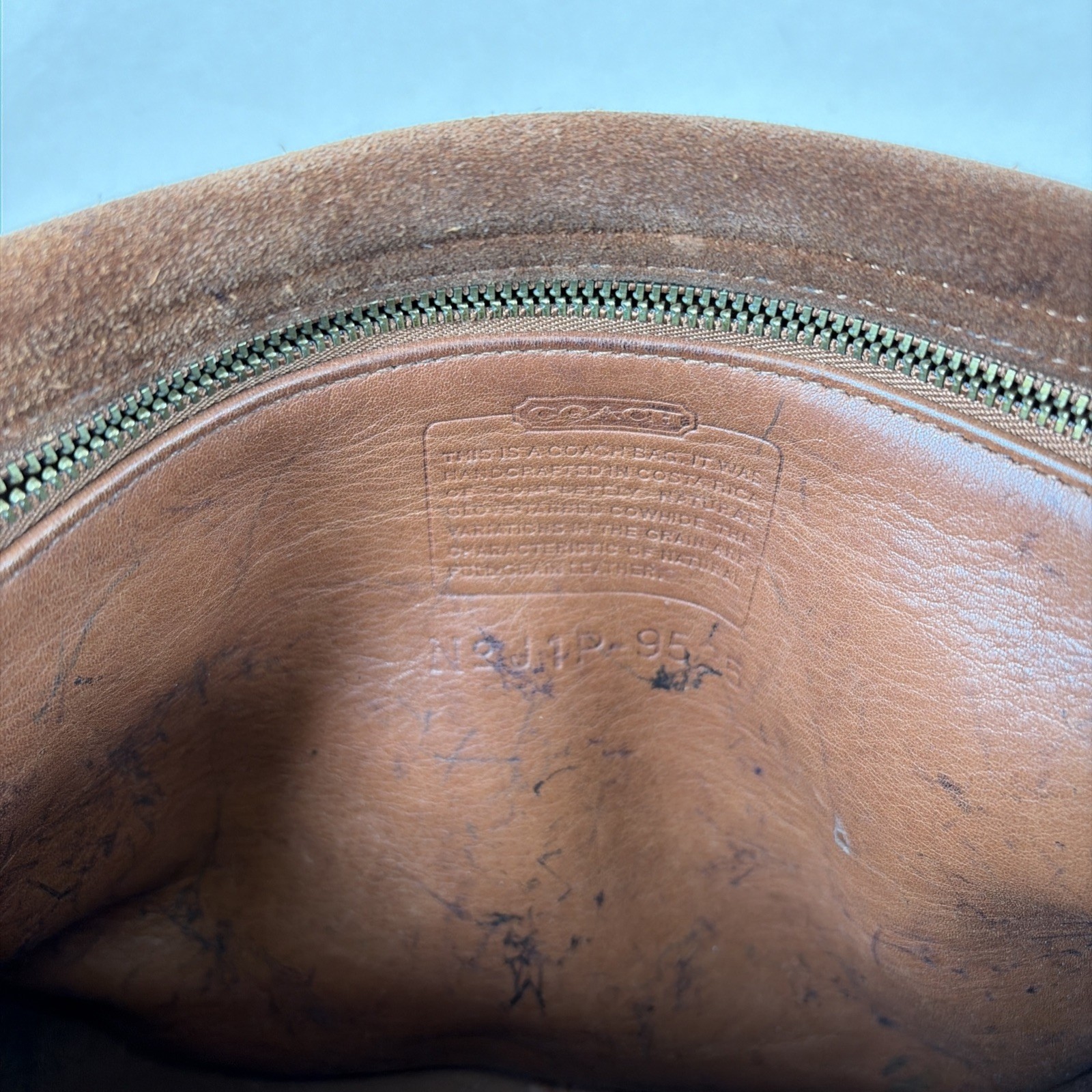 Vintage Coach Stewardess Leather Shoulder Saddle Purse Bag 9525 RARE Tan Brown