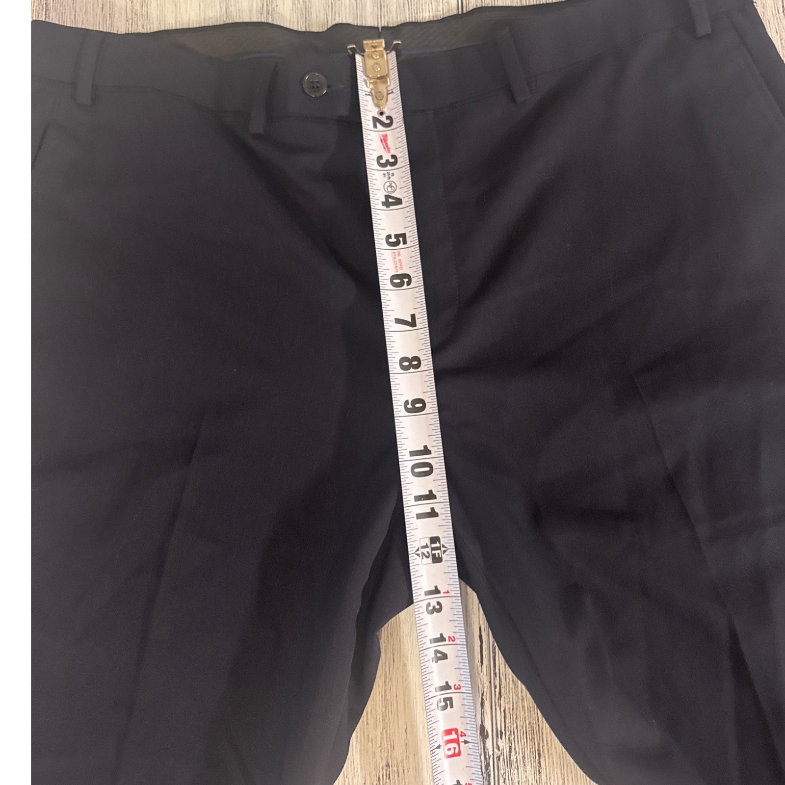 Lauren Ralph Lauren Mens Black Dress Pants Flat Front 38W x 30L Straight Leg