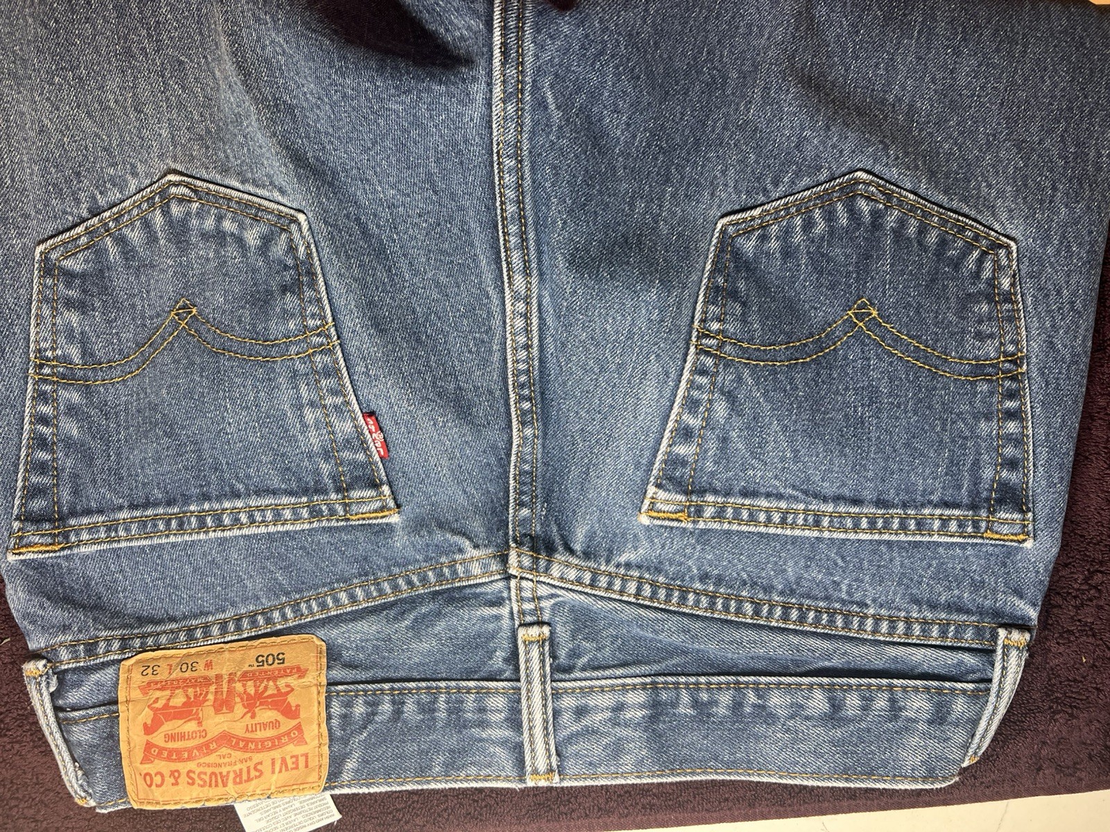 Levi’s 505 Men’s Cotton Jeans – Light Stonewash size 30/32