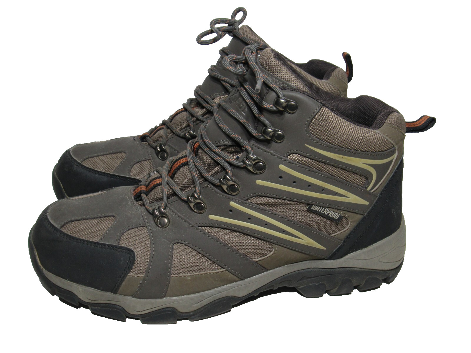 IRON AGE Steel Toe Boots Mens 12 W Leather Work Waterproof Brown IA5200 ASTM