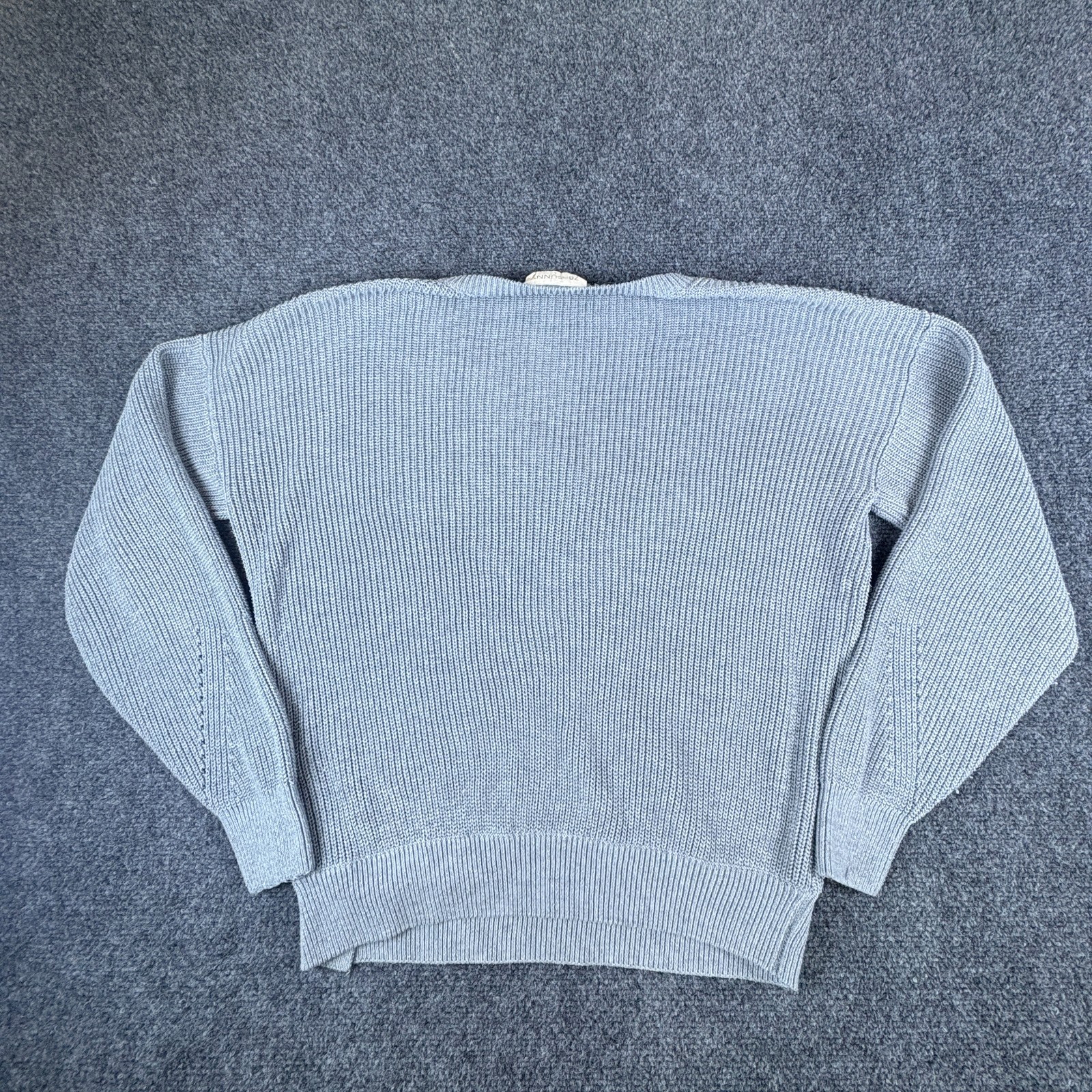78&Sunny Wrap Sweater Womens Large Gray Chunky Knit V Neck School Walking Winter