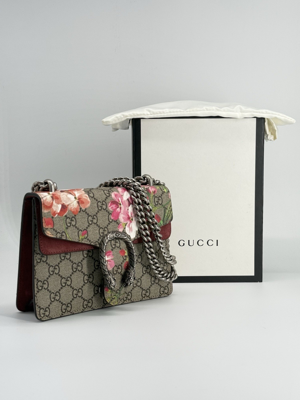 Gucci Blooms Dionysus Beige Canvas Shoulder Bag