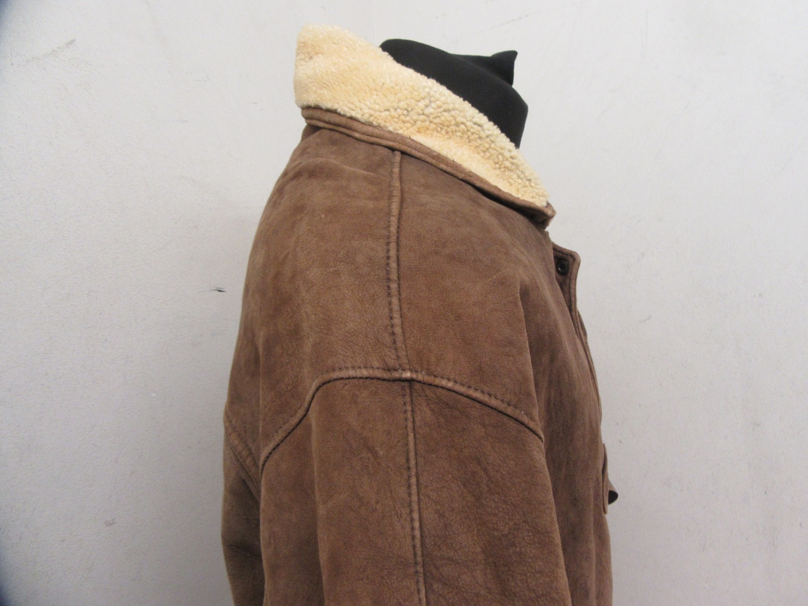 VINTAGE MORLANDS SHEEPSKIN LEATHER DUFFLE BANE JACKET SIZE 40 OR M
