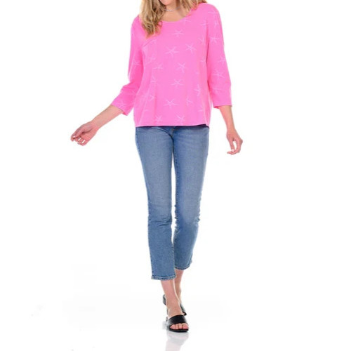 Fresh Produce o/s cosmos pink $59 Redi sea star starfish slouchy tee top nwt