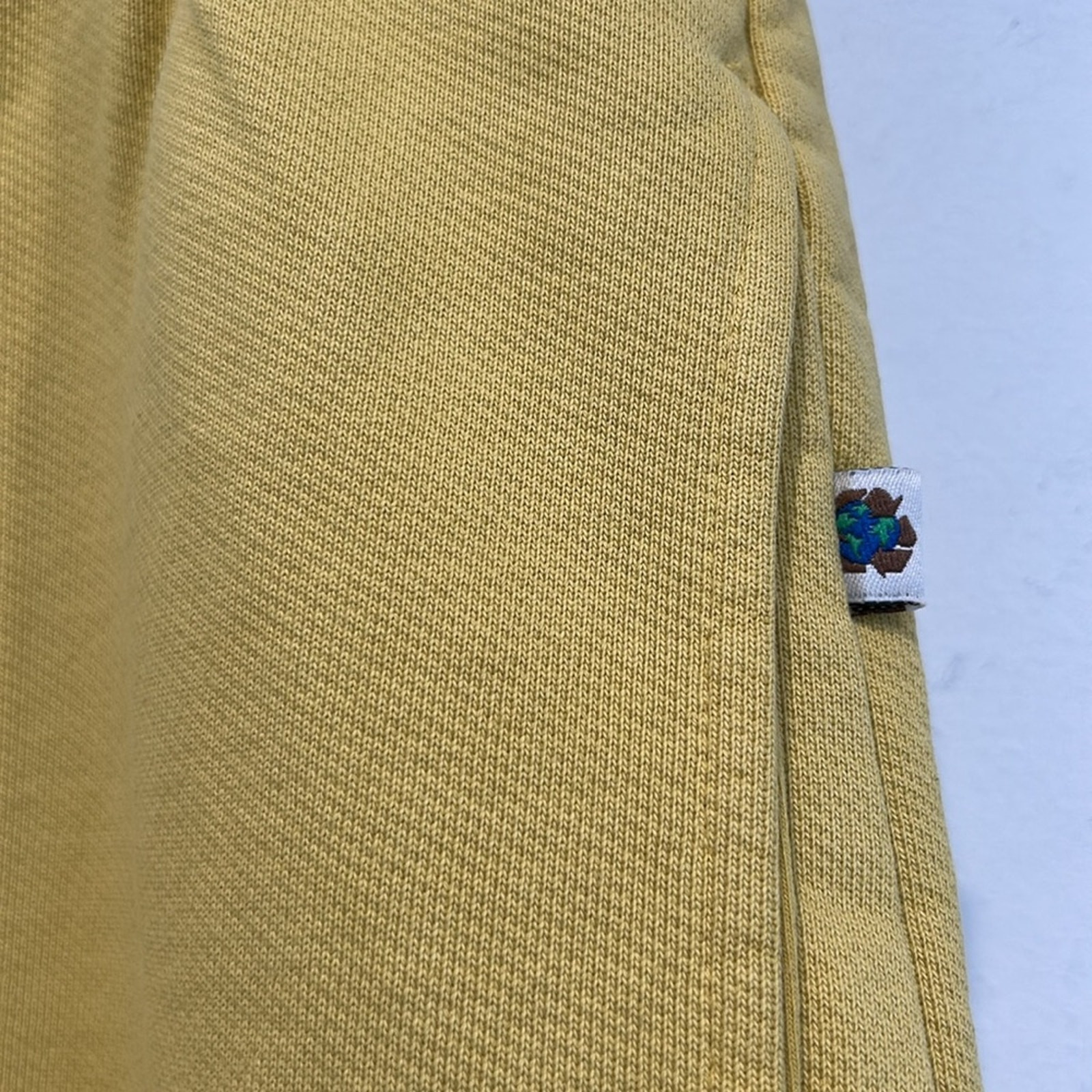 Brand New MADHAPPY cotton love your Mother Earth Yellow Graphic Shorts men’s