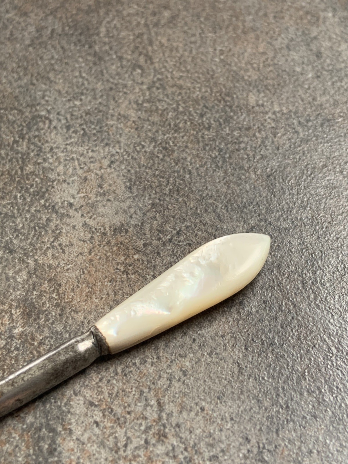 Mother of Pearl Button Glove Shoe Button Corset Hook Antique 3.25 inches