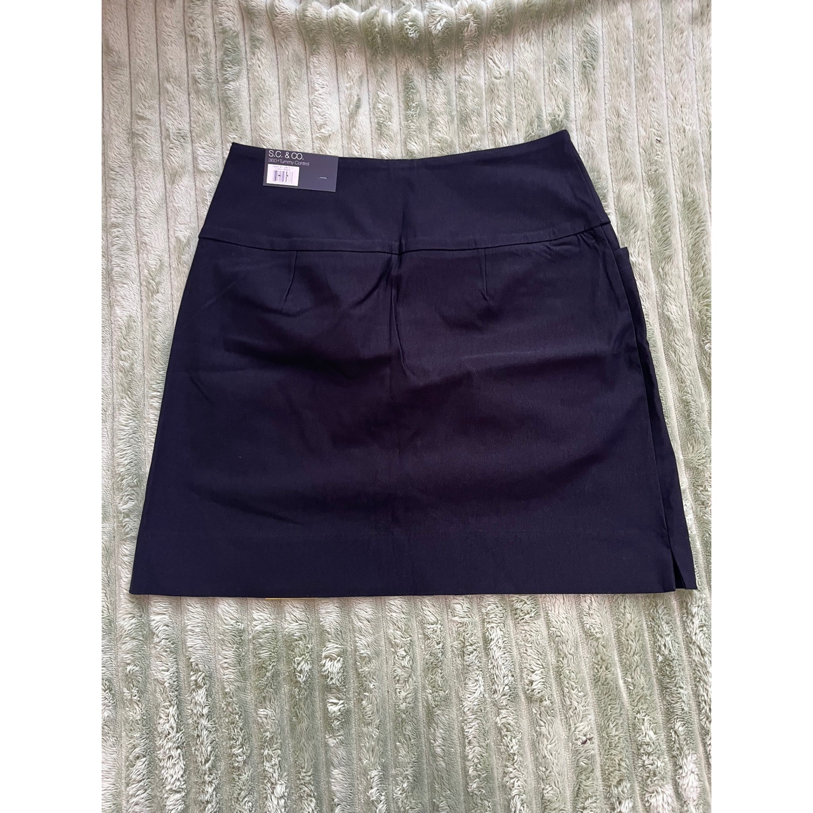 SC & CO Womens 360 Tummy Control Mini Skirt Black Size S 18 Inch Length 1280311