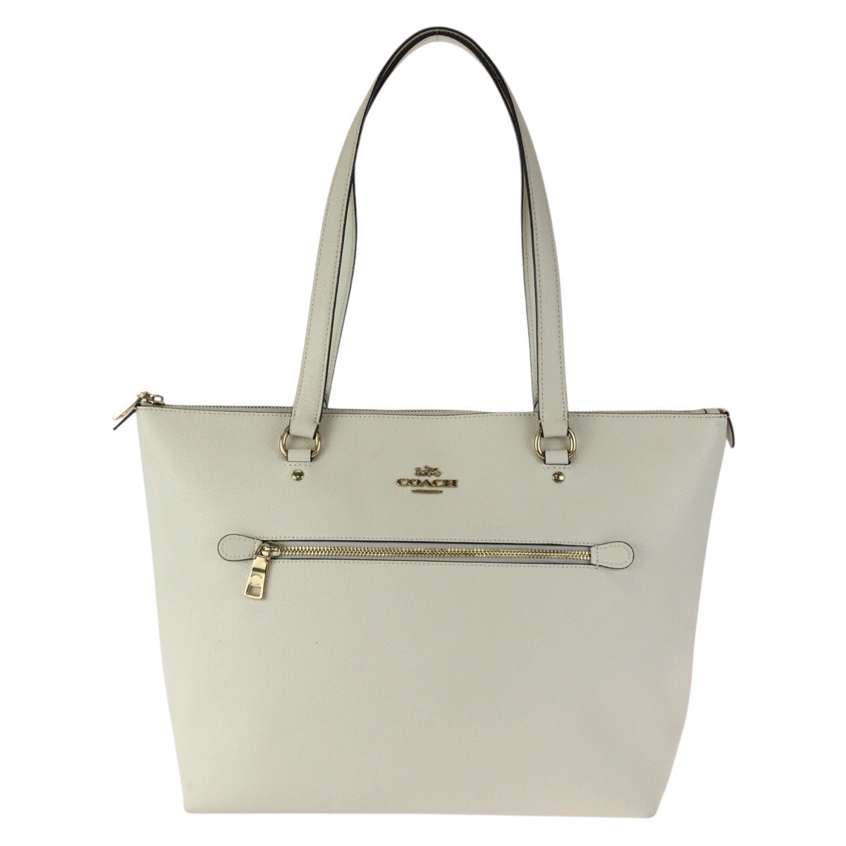COACH gallery F79608 Tote Bag Shoulder Bag Off-white GoldHardware leather