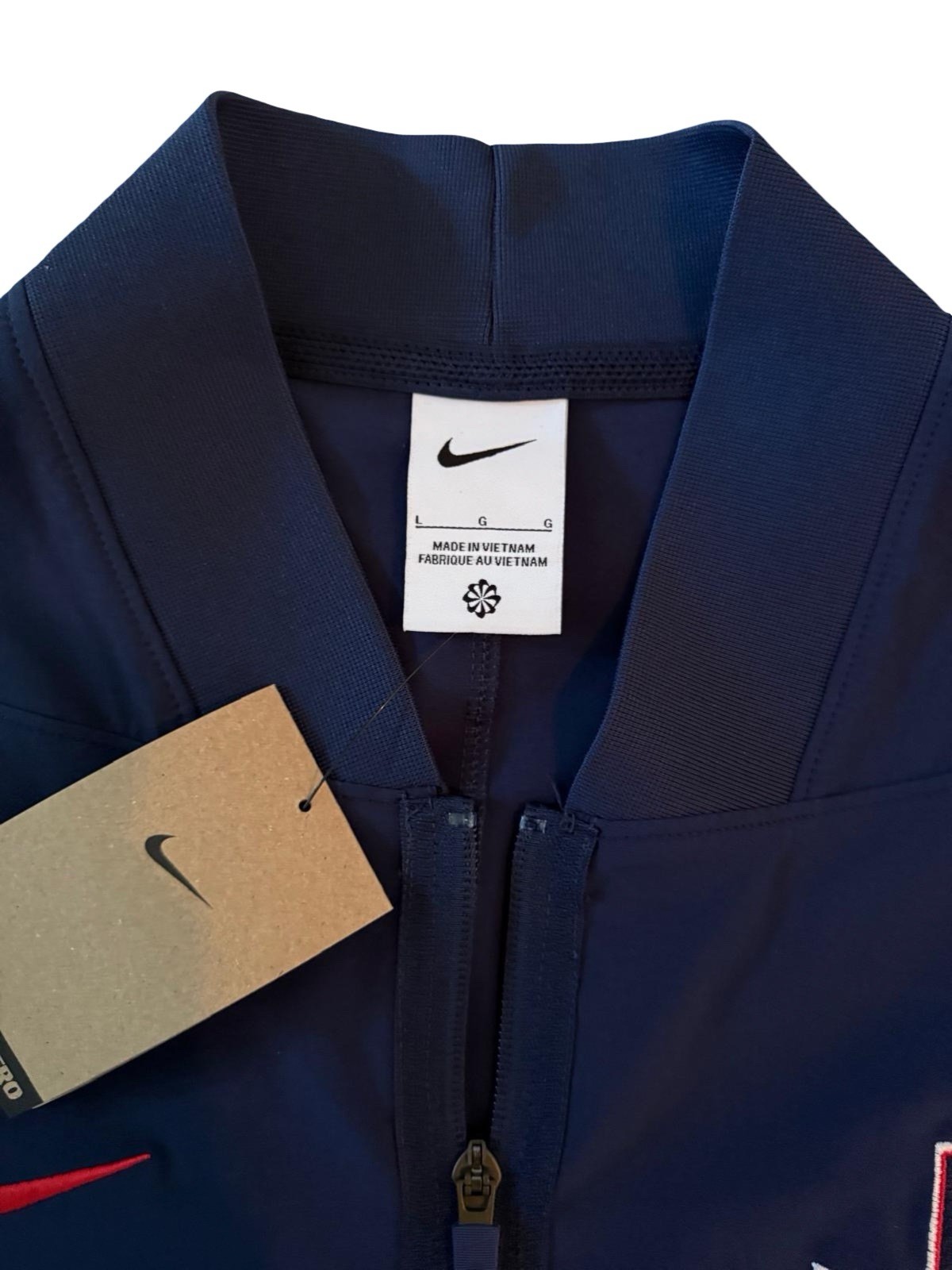 Nike Dri-FIT Quarter Zip Short Sleeve Pullover Men’s Size Large Navy Texas EUC