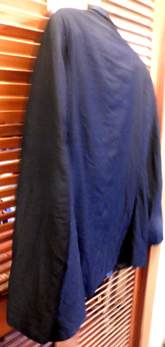 Calvin Klein~Fine Worsted Polyester & Wool Black Tuxedo Jacket Size 48L Slim Fit