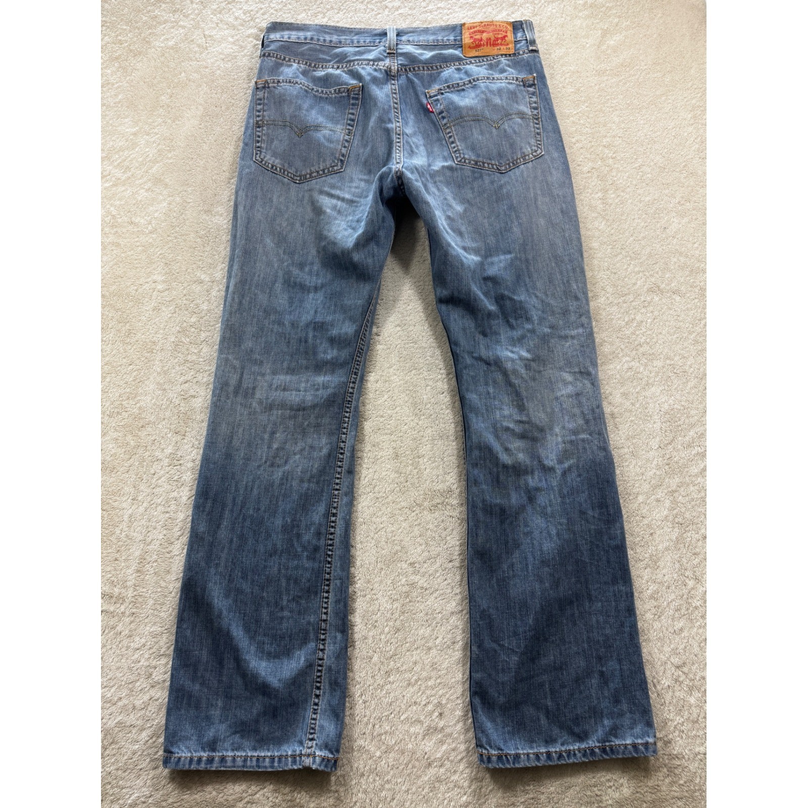 Levi’s Mens 527 Slim Bootcut Low Rise Denim Blue Jeans 32×32 Meas: 33×31