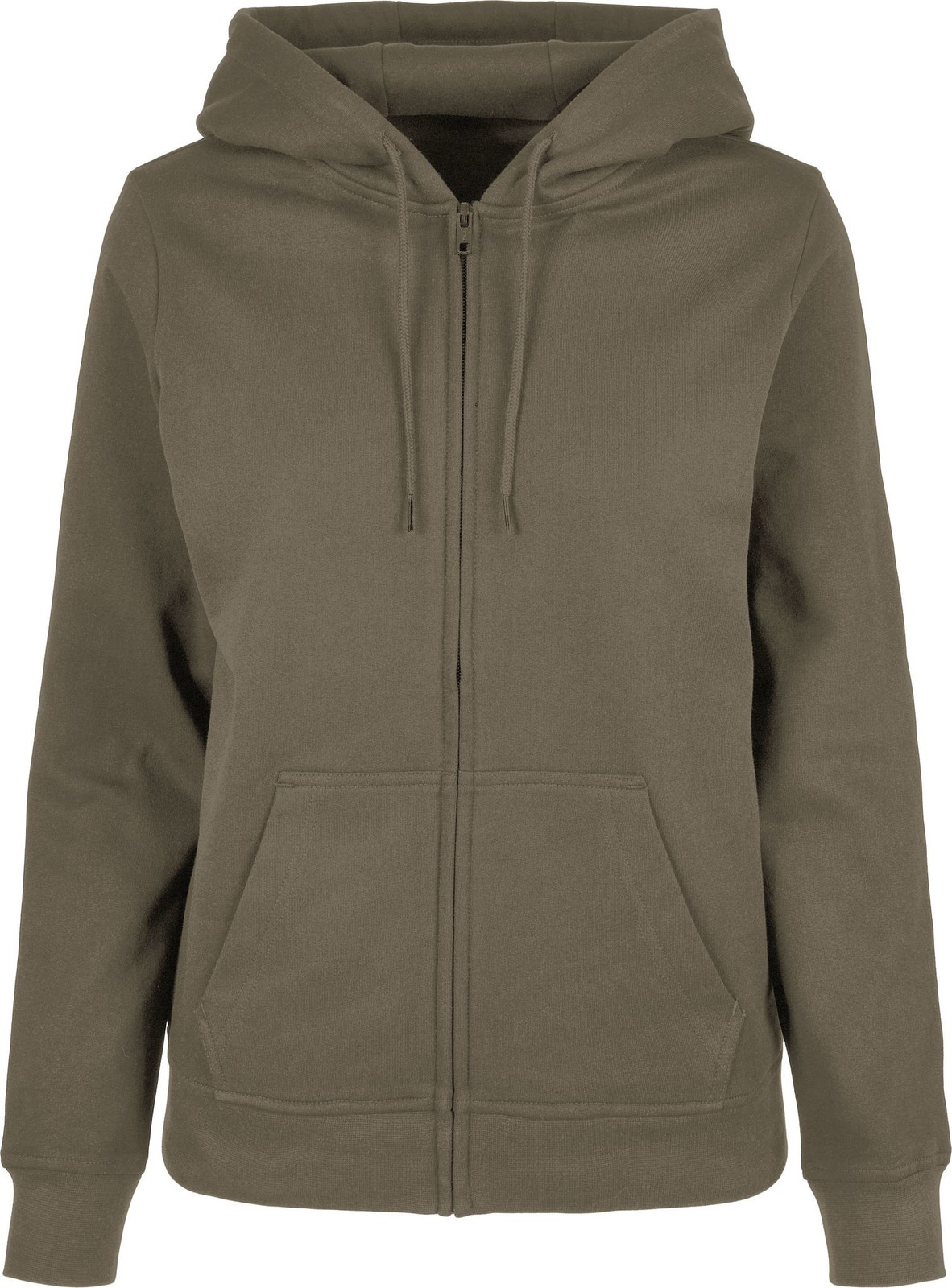 Build Your Brand Basic Women’s basic zip hoodie – Hood, Set-in sleeve