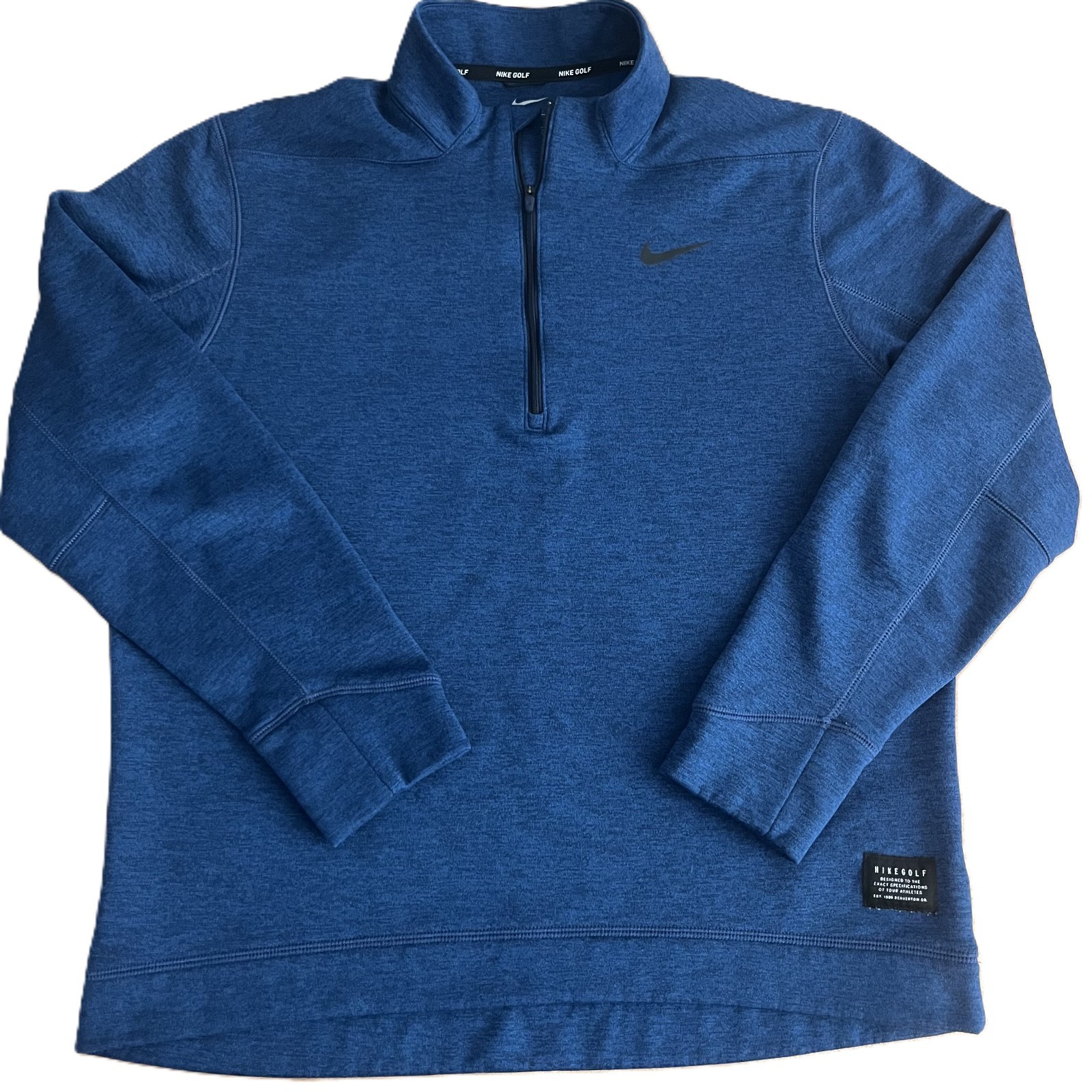Nike Golf Therma Repel Mens Medium Blue Half Zip Pullover Long Sleeve Active