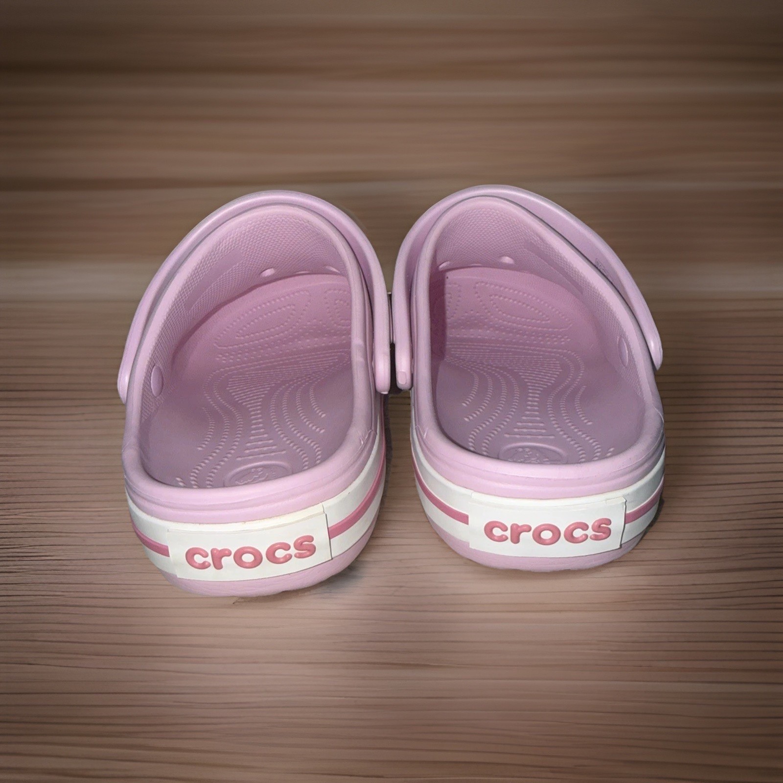 CROCS Kids Crocband Clogs Youth/Juniors Girls J-3 Ballerina Pink