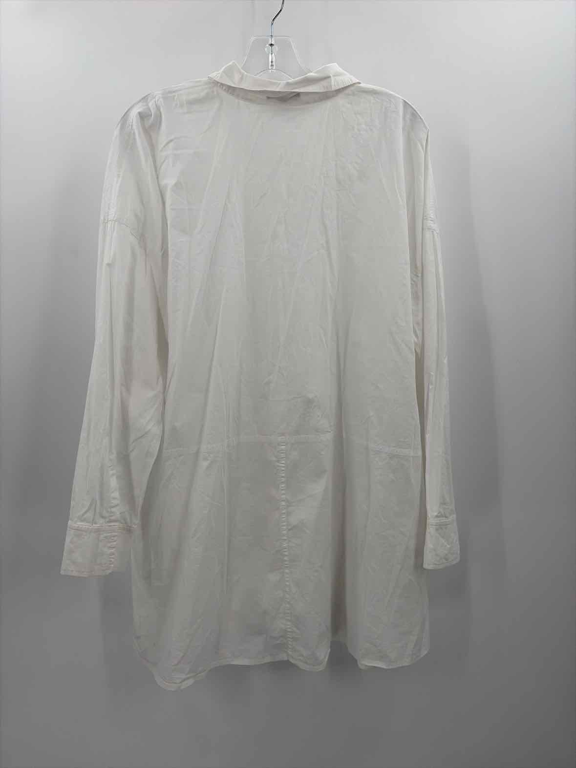 Pre-Owned Eileen Fisher White Size XL Button Down