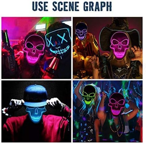 Halloween Scary LED Mask for Parties