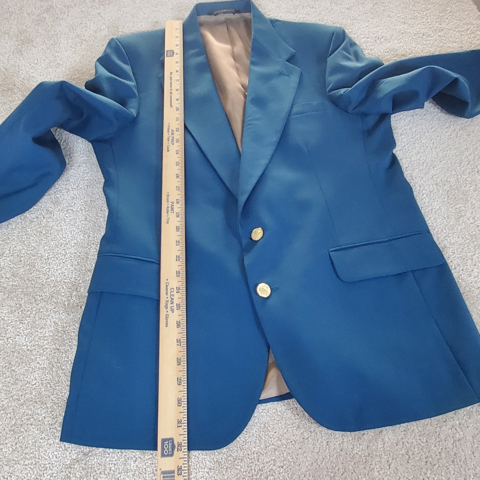 Tailors Row by Deansgate Blazer Size 41 R Teal Green Sports Coat Jacket Wool