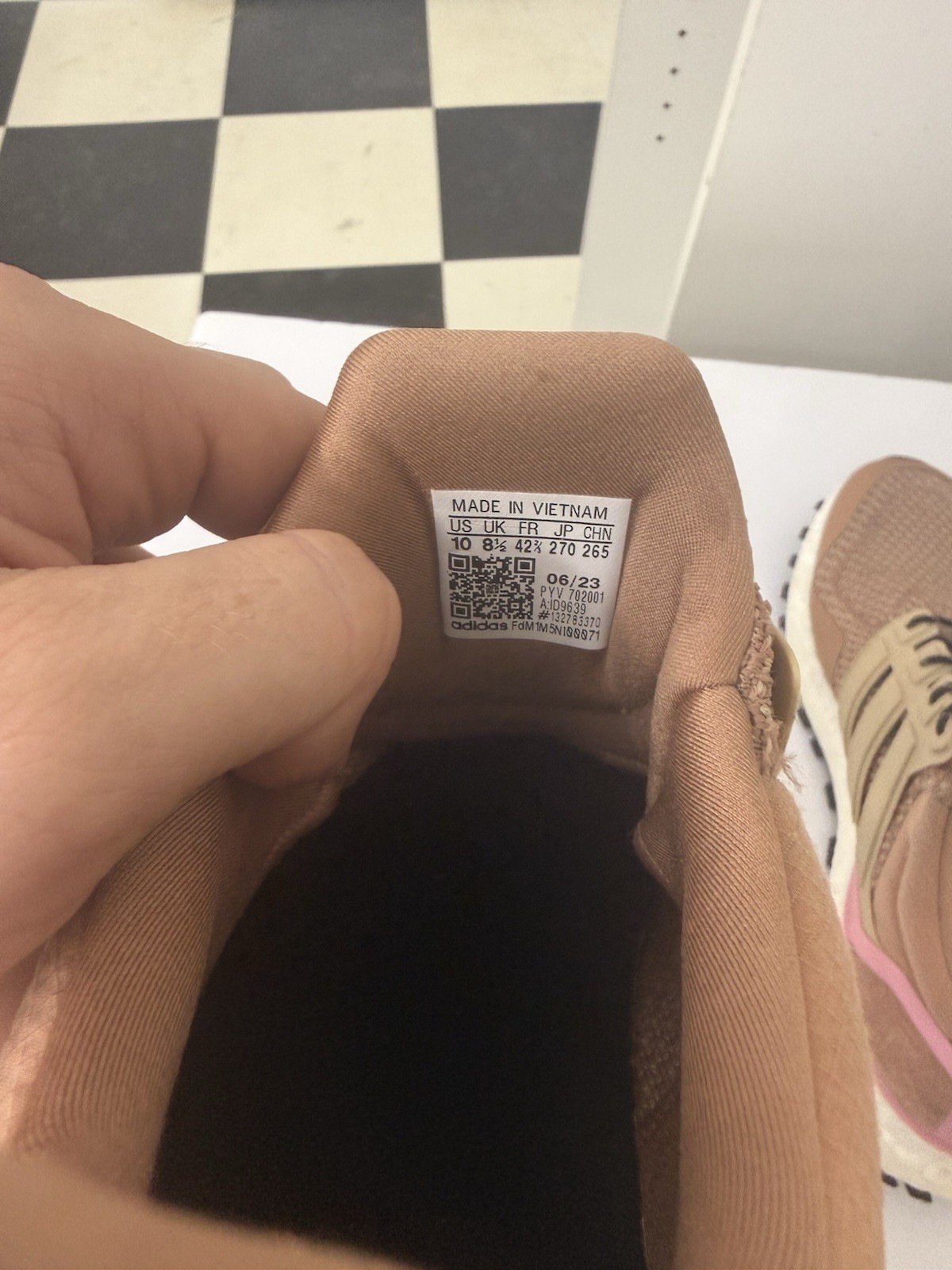 adidas UltraBoost Low Top Lace-Up Athletic Sneakers Brown Beige Pink