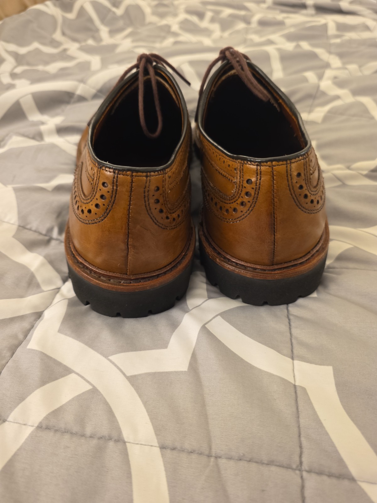 Allen Edmonds Strand Cap-toe Oxford Dress Shoe 13D Walnut Brown W/Lug Sole