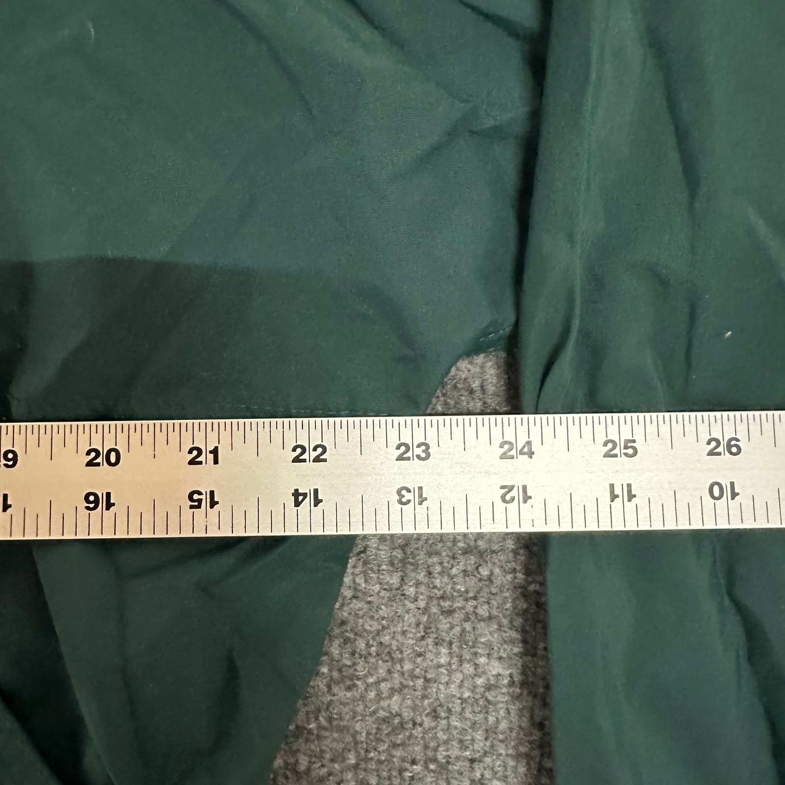 L.L. Bean Anorak Mens Size L Green Vintage Half Zip Hooded Windbreaker Pocket