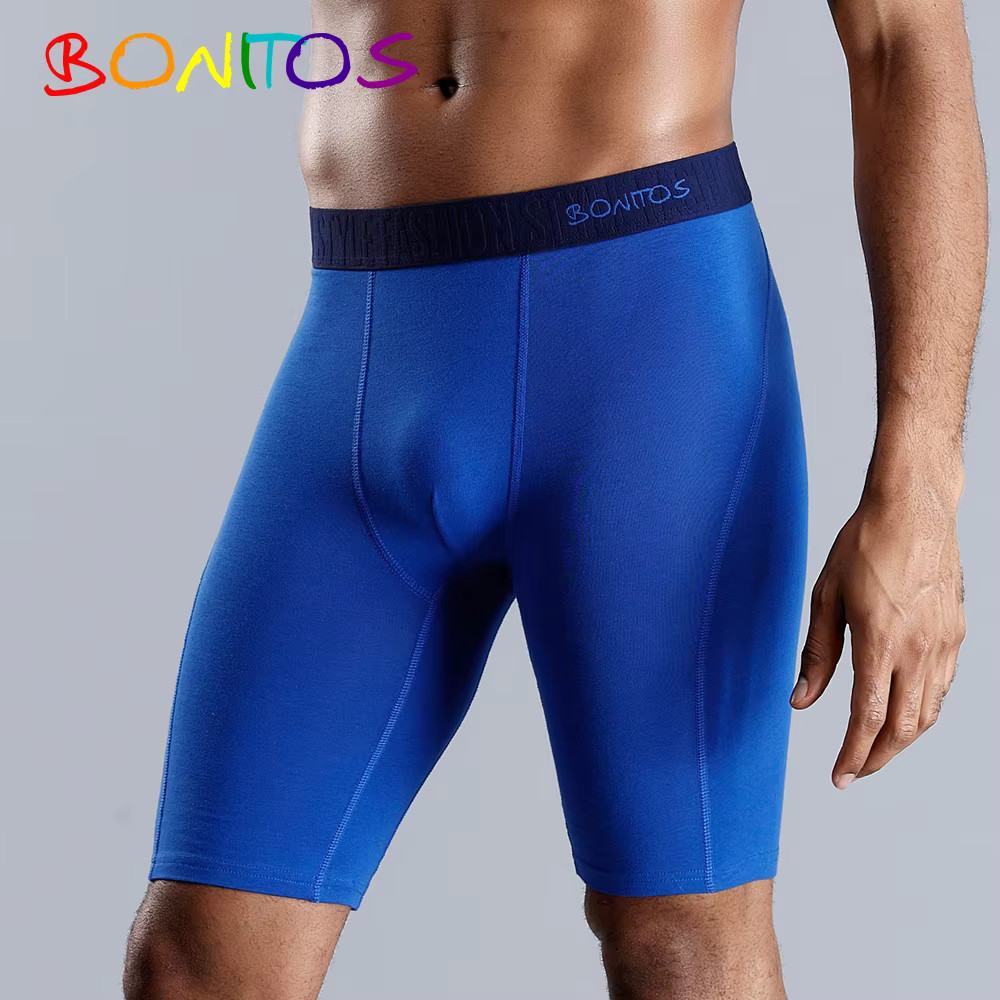Men’s Long Leg Cotton Boxer Shorts Soft Stretch Breathable Premium Underwear