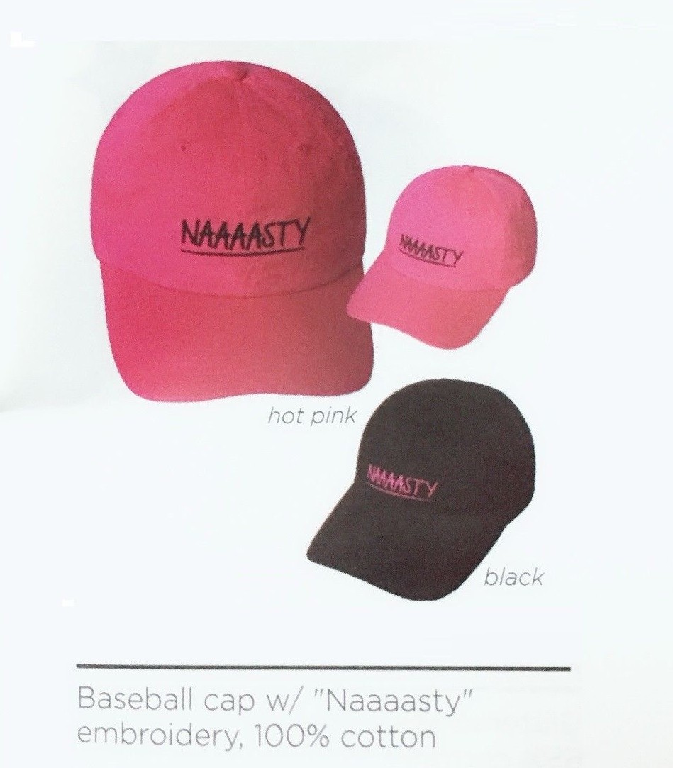 100% Cotton Baseball Ball Cap w/ NAAAASTY Embroidery Polo Style Sun Visor Hat