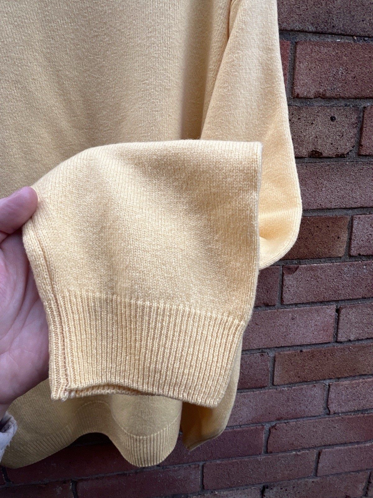 St Michael M&S 100% Lambs Wool Yellow Crew Neck Jumper Size XL 44-46 Inch Chest