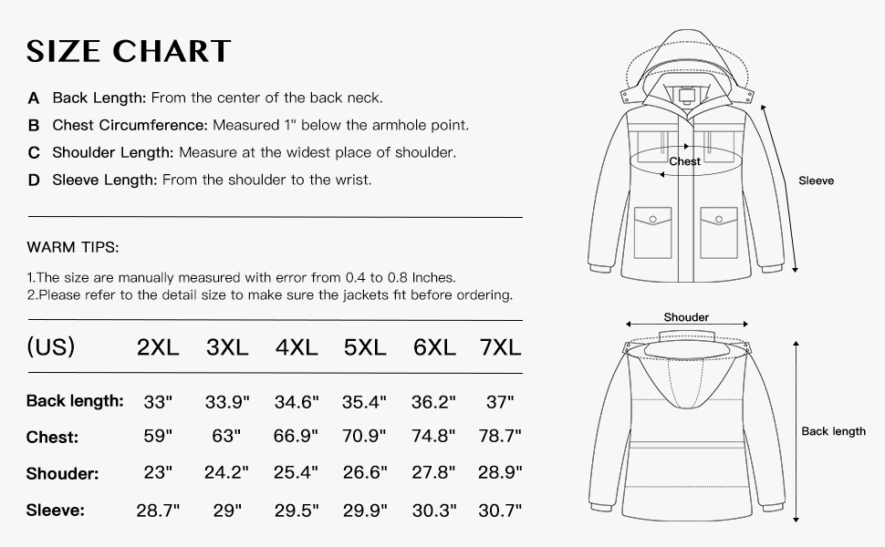 Soularge Men’s Winter Parka Jacket Big and Tall Warm Jacket with Heavy Hooded