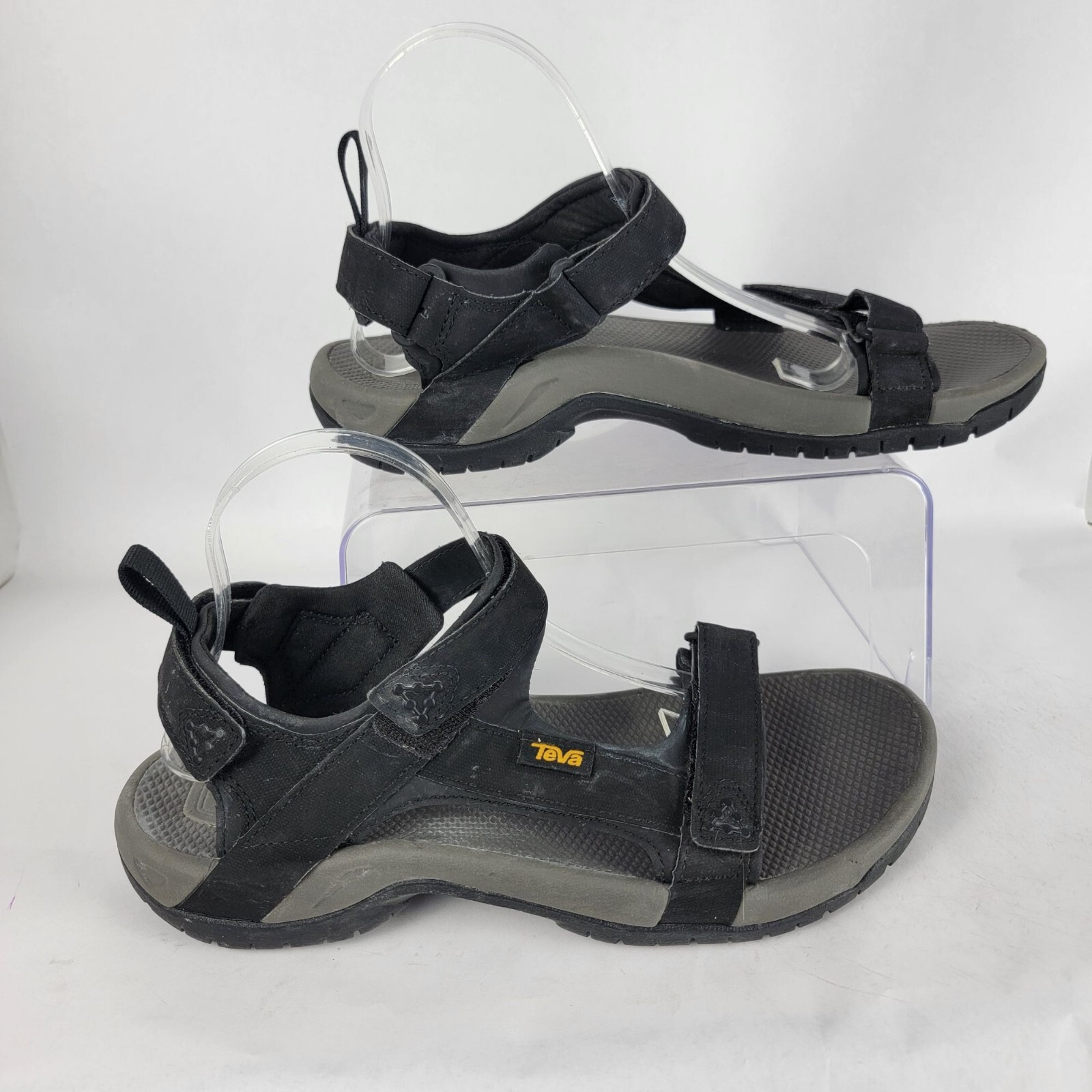 Teva Meacham Men’s 10 Black Open Toe Outdoor Hiking Sandals Summer Walking