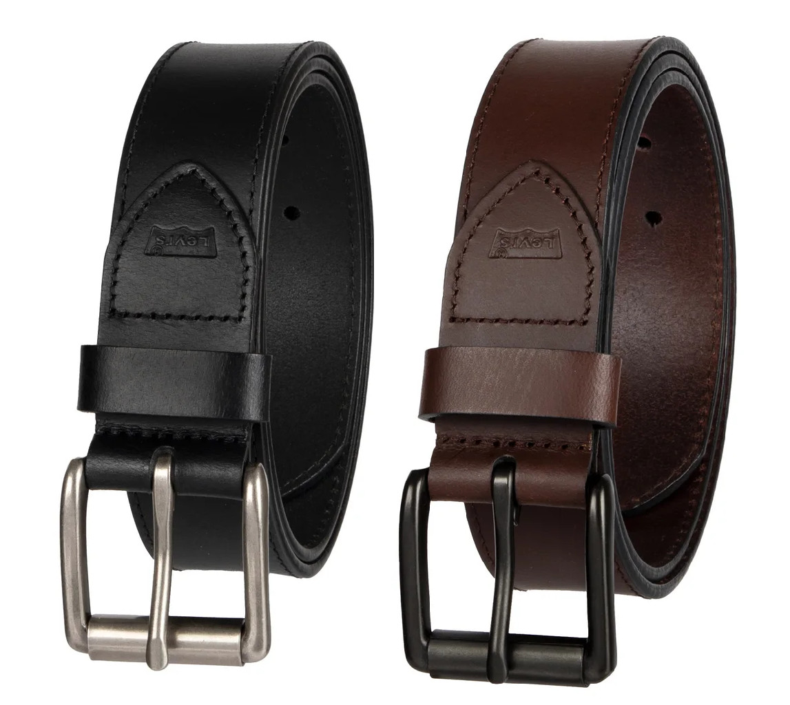 Levi’s Men’s Leather Belt – 100% Genuine Leather – Various Size – New- Free Ship