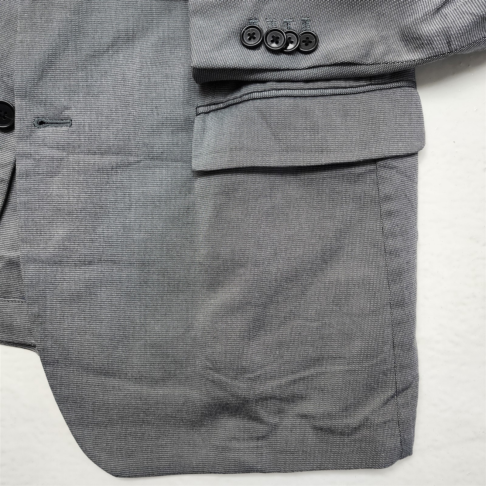Banana Republic 44R Gray Nailhead Stretch Cotton 283441 Surgeon Cuff Blazer