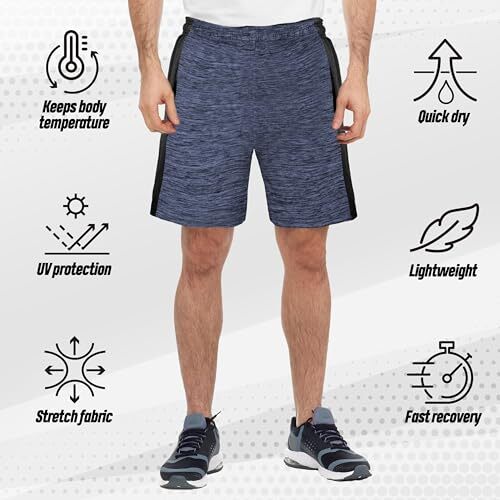 [5 Pack] Men’s Basketball Shorts Active Athletic Running Workout Training Gym