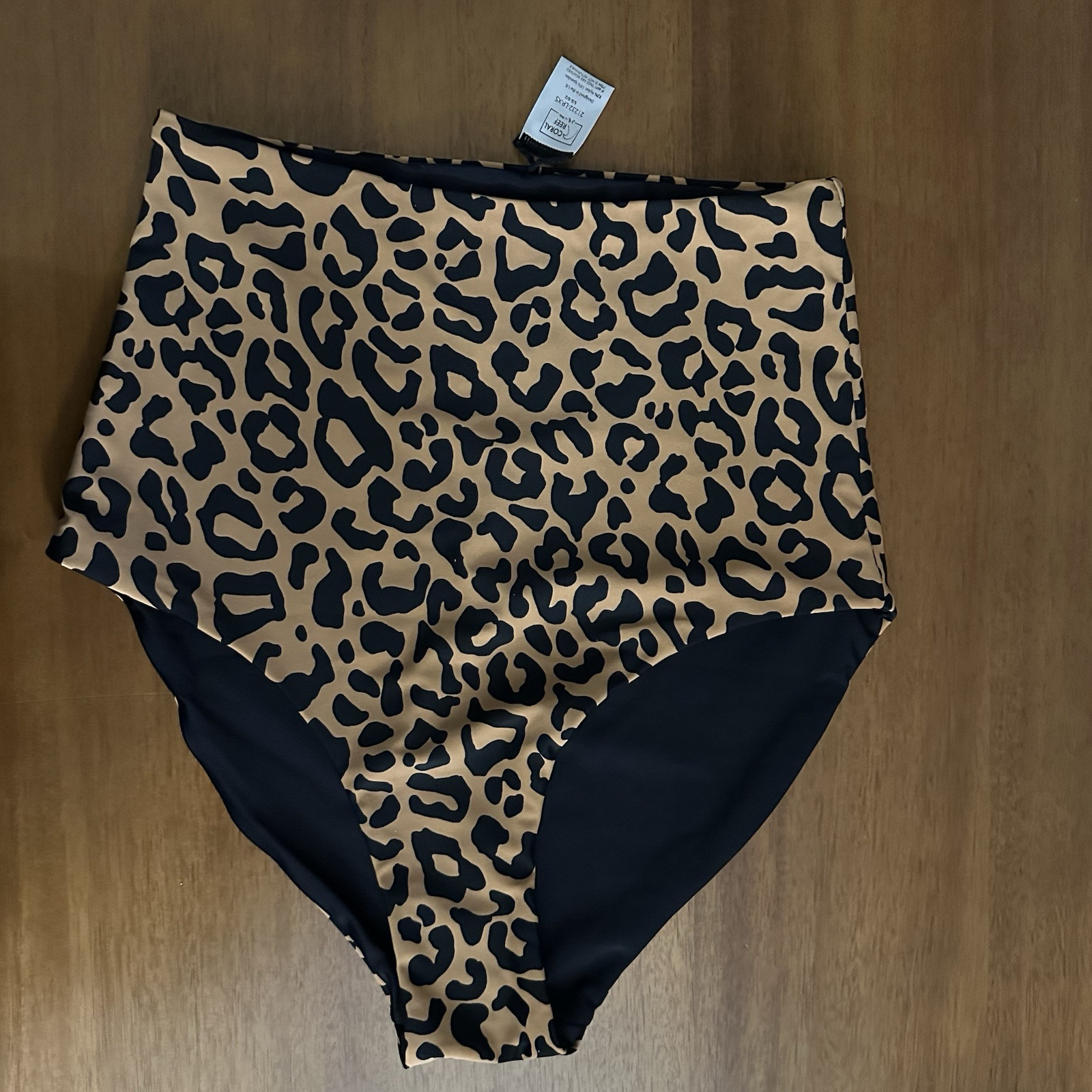Coral Reef Reversable Ribbed High Waist Bikini Bottoms Size XS 0/2