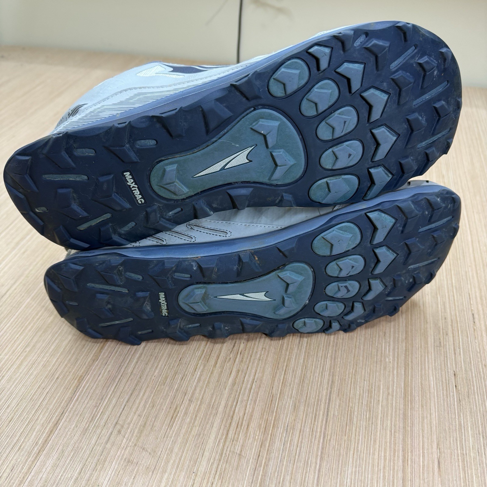 Altra Lone Peak 6 Hiking Trail Running Shoes Mens Size 14 Gray Blue Excellent