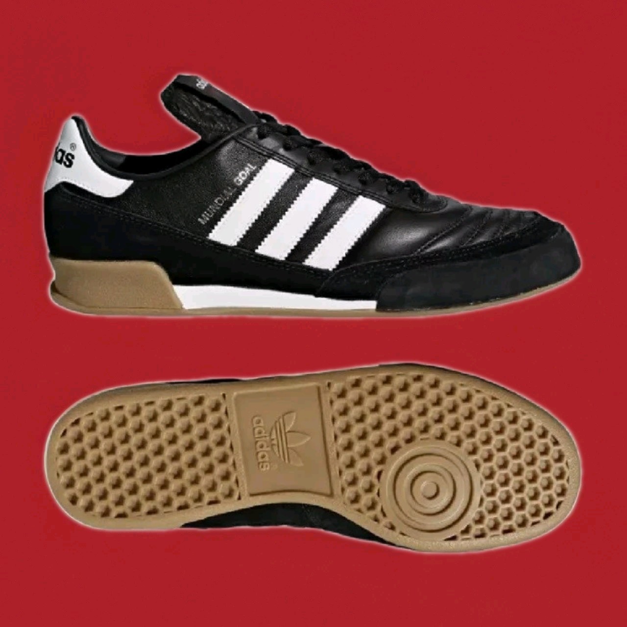 Adidas Mundial Goal Indoor IN Soccer Shoes Black 019310 Mens 7 Womens 8 40 Cleat