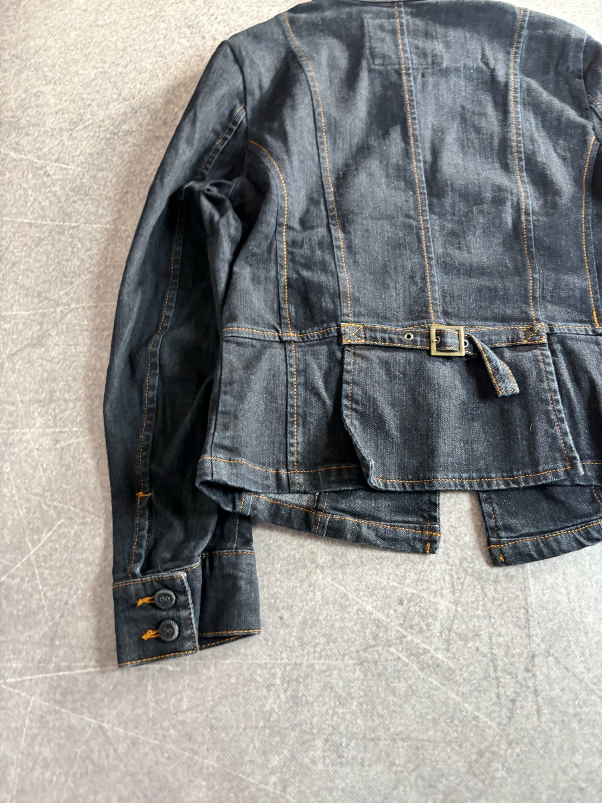 00s Gothic Napoleon Style Military Cotton Cropped Jacket Double Breasted Button