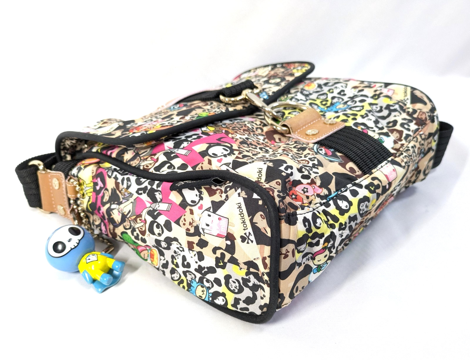 Rare tokidoki Shoulder bag Leopard w/Charm Adios 10 × 10 in Kawaii Excellent