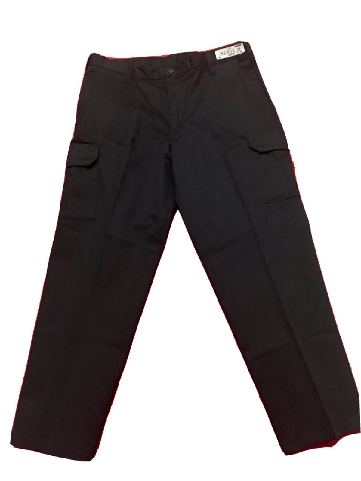 Lot 2 Cintas Comfort Flex Black Cargo Work Pants Size 38×32 #270-35 Relaxed Fit