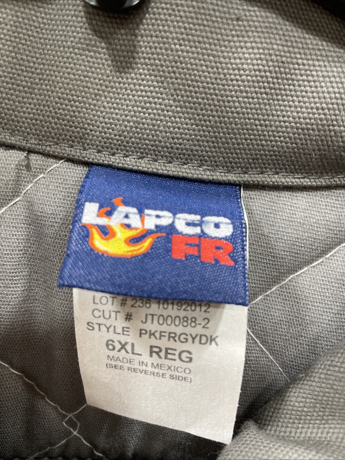 Insulated Jacket – Size 6 XL 100% Cotton Duck w/Patches – New