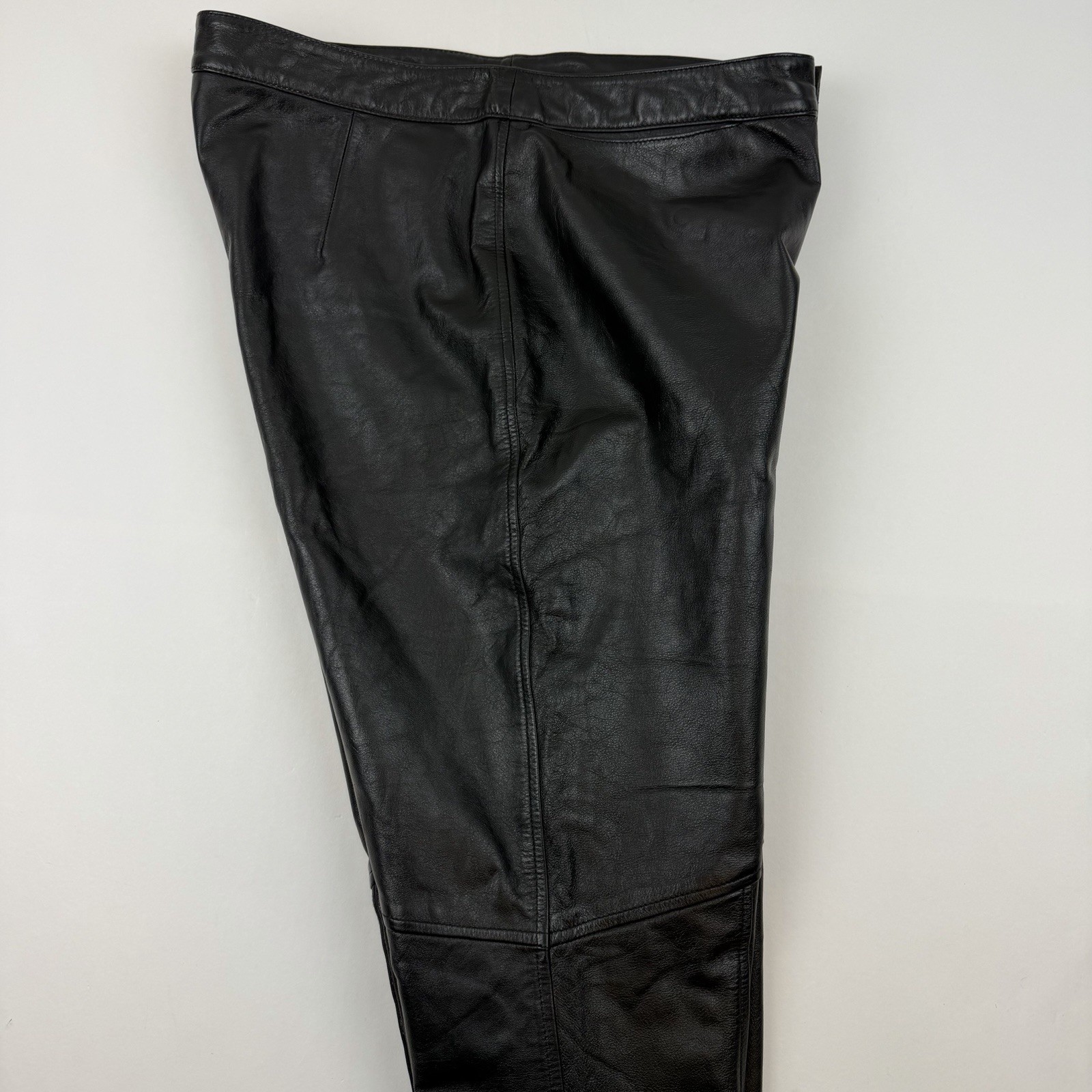 Harley Davidson Leather Pants 38 / 10 W Black Genuine Biker Western Women *READ