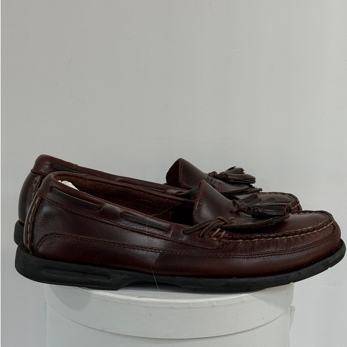 Sperry Top Sider Tremont Tassel Loafers Mens 9W Brown Leather Kiltie Shoes Dress