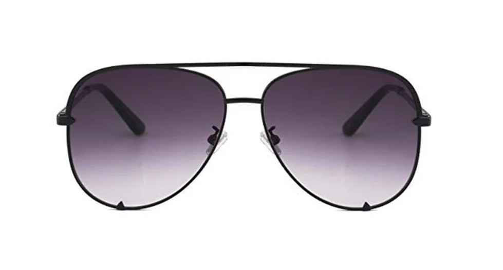 EYERNO Black and Grey Mirrored Aviator UV400 Sunglasses for Men and Women
