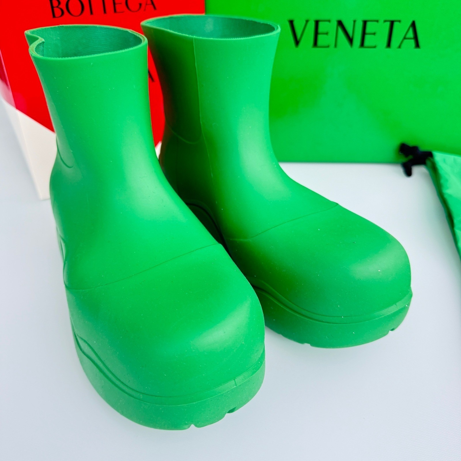 Bottega Veneta 640043 Men’s Green Puddle Ankle Boots, 44