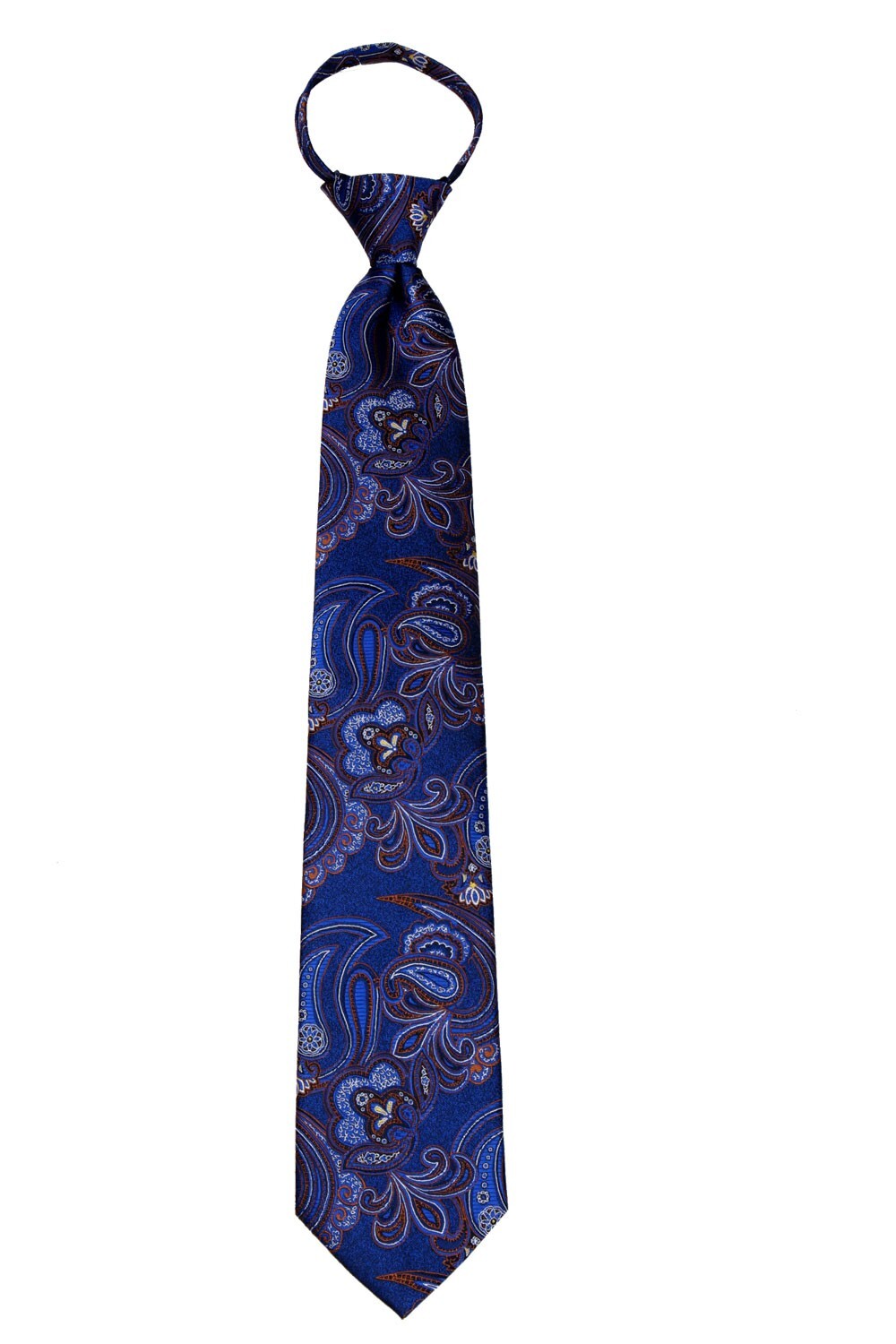 Men’s Paisley Classic Pretied Zipper Necktie Formal Weddings Business Prom