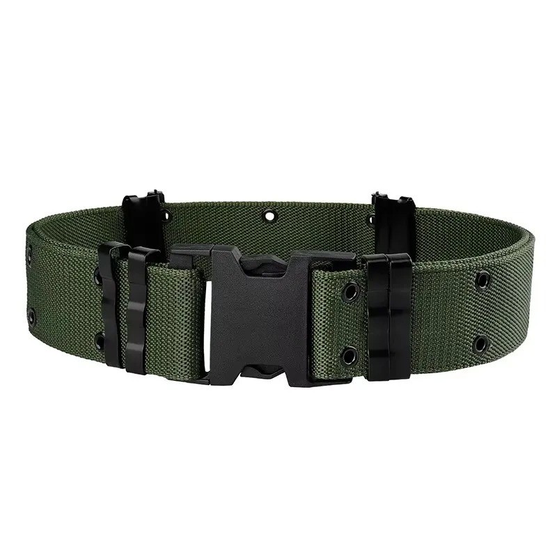 5.5CM Wide Men Canvas Belt Outdoor Sports Nylon Jeans Waist Belt Durable Luxury
