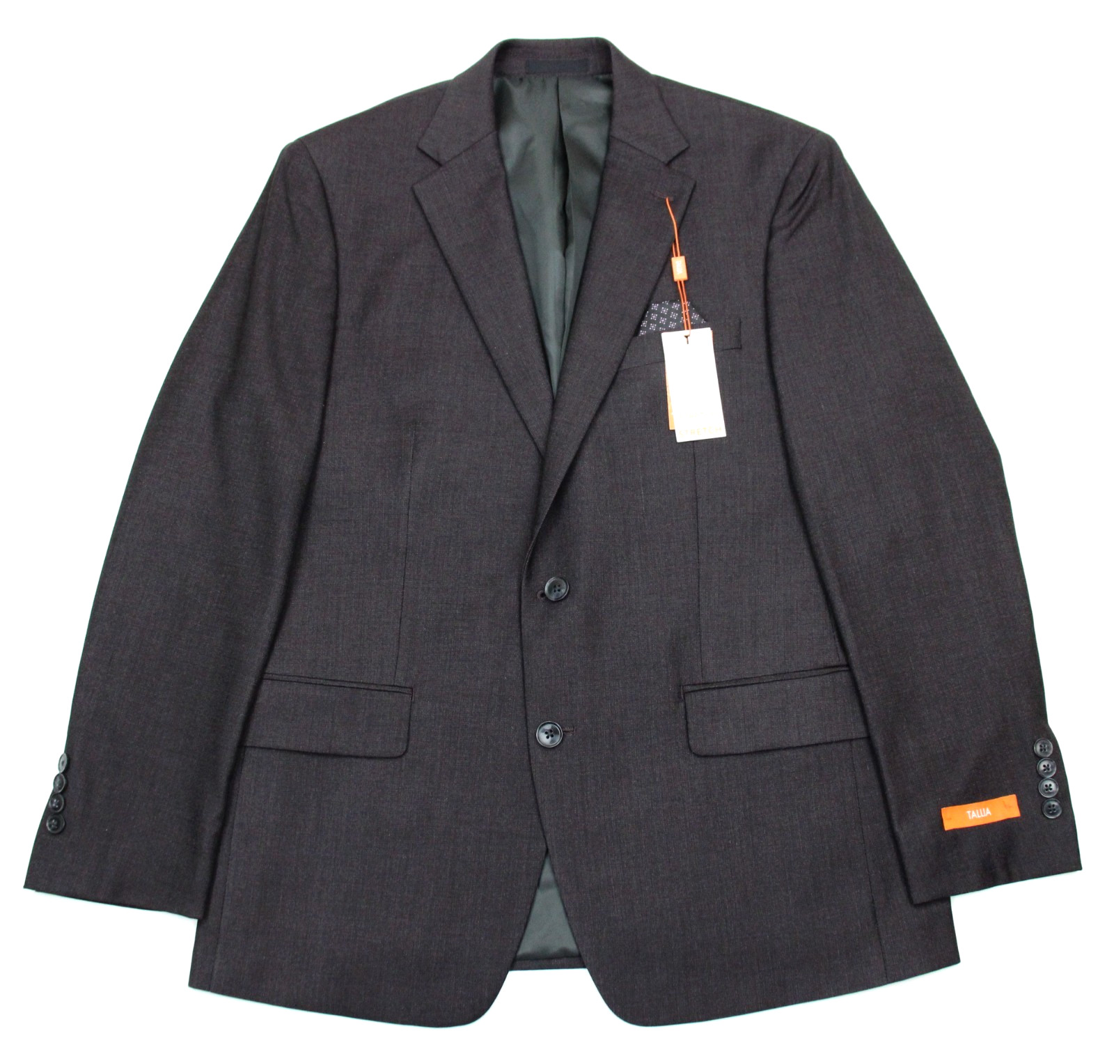 Tallia Suit Jacket 40 S Mens Dark Purple Classic Fit Stretch Blazer Sport Coat