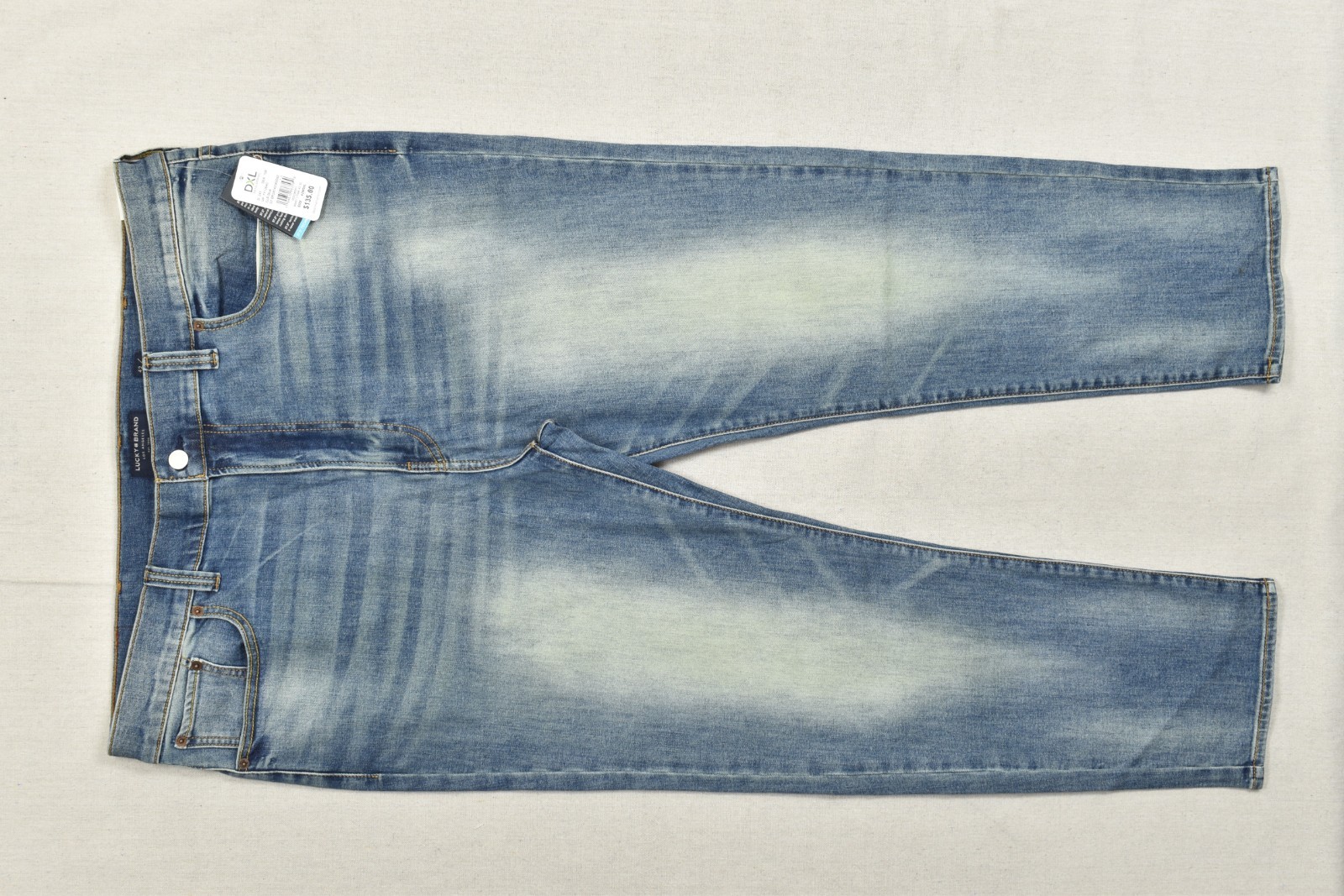 NEW Lucky Brand 411 Athletic Taper Men’s Hana 37.5 42×30 Stretch Blue Denim Jean