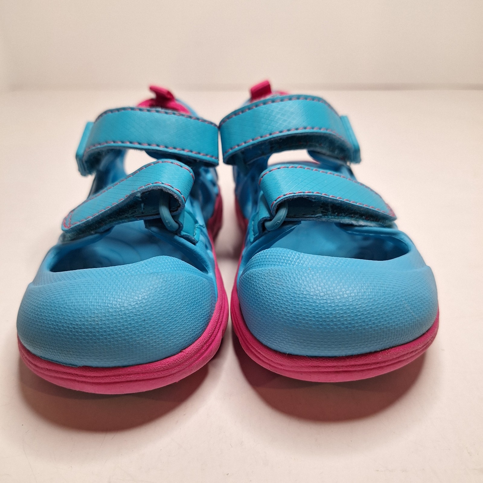 Stride Rite Sandals Girls Size 7 Blue Made 2 Play Phibian Strappy Closed Toe